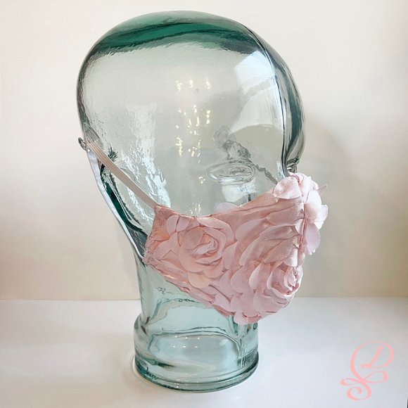 Hand Crafted Accessories - Handmade Pink Floral Mask/Face Covering